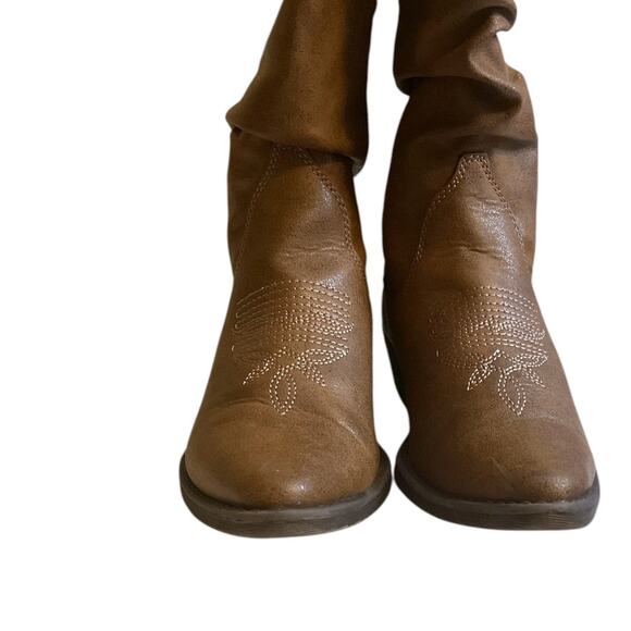 STYLE & CO Dannaa Western Cowboy Boots - Size 6 Brown Pull On - Picture 8 of 11
